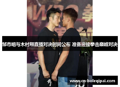 邹市明与木村翔直播对决时间公布 准备迎接拳击巅峰对决